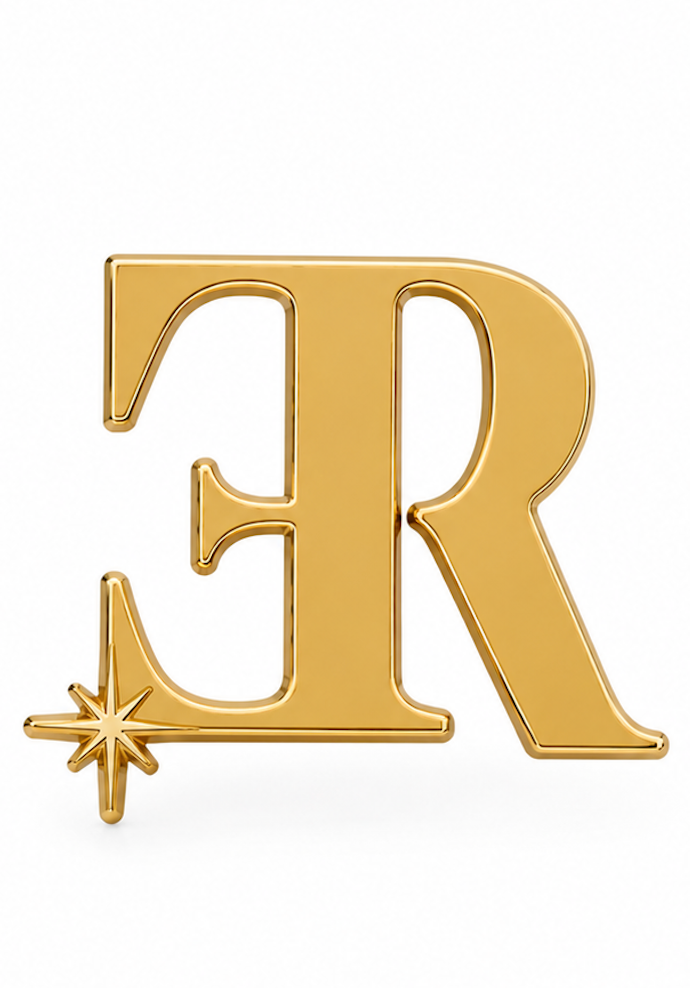 Espirits Riche ER Signature Gold Enamel Pin